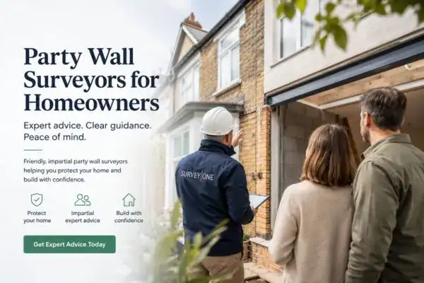 Image of couple with Party wall survey from Survey One Newcastle upon Tyne
